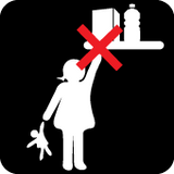 safety symbol to keep cleaning products away from children